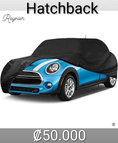 Cobertor negro para carro hatchback celeste