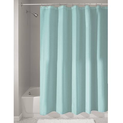 Cortina celeste para baño
